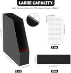YOTINO Black Magazine Holder, 12 Pack Cardboard Magazine File Holders, Vertical Desktop File Holder Organizer, Sturdy Magazine Rack for Office, Home and Classroom - Image 2