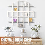 Suzile Mug Display Shelf Wall Mounted,Grid Size 5.1x5.1x3in,White - Image 5