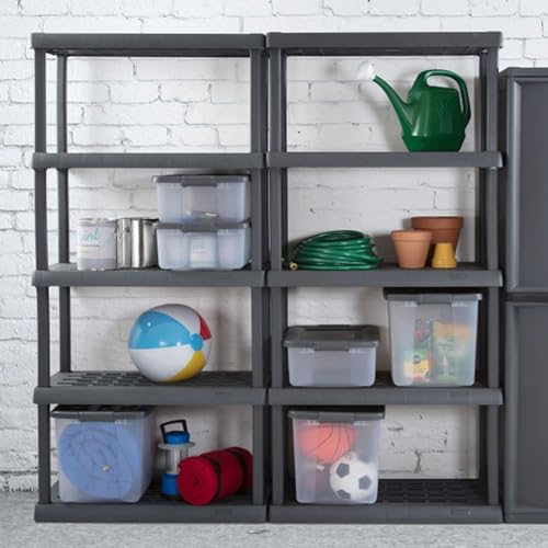 Sterilite 5 Shelf Unit, Heavy-Duty Plastic Utility Storage Rack, 3-Pack - Image 5