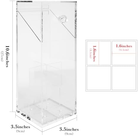 Linkidea Acrylic Electric Toothbrush Holder with Cover, Toothpaste Stand with Draining Hole, Countertop 4 Slots Organizer Compatible with Philip Sonicare, Oral-B iO Series, Aquasonic (Clear) - Image 2