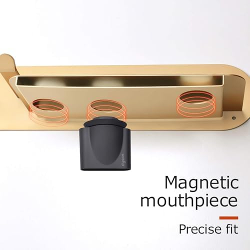 FLE Hair Dryer Stand Holder Wall Mount Storage Rack Gold - Image 4