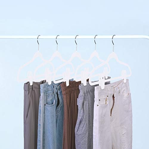 Velvet Hangers Clips, Pants Hangers Velvet Clips(60pc, White) - Image 5
