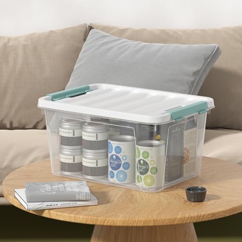 Zopnny 20 Quart Clear Latching Container Box, Plastic Storage Bin with Latching Lid, 6 Packs - Image 5