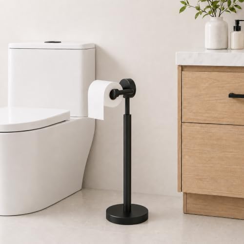 YUMORE 5.28lbs Heavy Duty Toilet Paper Holder Stand Heavy Weighted Base - Image 3