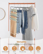10 Pack Velvet Pants Hangers for Closet Space Saving, Thin Hanger (Black) - Image 6