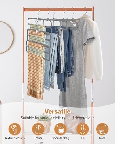 10 Pack Velvet Pants Hangers for Closet Space Saving, Thin Hanger (Black) - Image 6