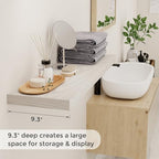 36 Inch Long Floating Shelves for Wall, 9.3 Inch Deep Floating Shelf with Heavy-Duty Bracket, 2 Pack Long Shelves for Bathroom, Living Room, Bedroom, Wall Mounted Storage Shelf for Books Decor, Brich - Image 4