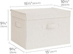 StorageWorks Fabric Storage Bins with Lids, Closet Storage Bins - Image 2