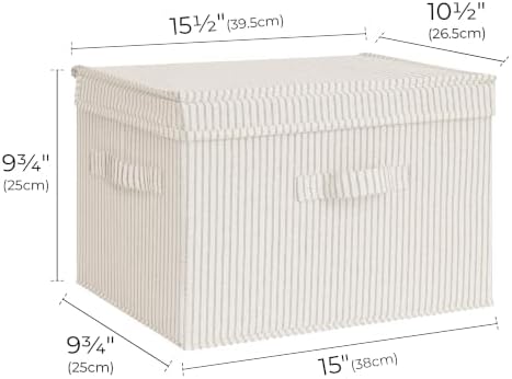 StorageWorks Fabric Storage Bins with Lids, Closet Storage Bins - Image 2