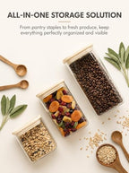 Square Glass Pantry Storage Containers with Glass Lids 4pcs 40fl.oz - Image 2