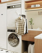 BaiNong Adhesive Valet Rod for Closets Pull Out 12" Black with 8 Hooks - Image 6