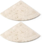 Koville 2Pcs Marble Corner Shower Caddies Shelves for Bathroom Counter by Koville