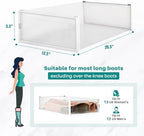4-Piece Boot and Shoe Storage Box, Stackable Clear Plastic Shoe Box, Space-Saving Shoe Organizer for Boots, Sneakers, and High Heels, Clear - Image 3