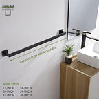 KOKOSIRI 32-Inch Single Towel Bar, Bathroom Kitchen Towel Holder, Wall Mounted SUS304 Stainless Steel Towel Rack 2 Pack, Matte Black, B4003BK-L32-P2 - Image 6