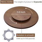 CONMEOCON- 22" Wooden Large Lazy Susan for Table Top with Premium Rubber Wood Sturdy and Good Craftsmanship, Large Charcuterie Board for The Party and Dining Table - Image 3