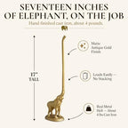 WallCharmers Gold Elephant Paper Towel Holder & Metal Toilet Paper Stand - Image 3