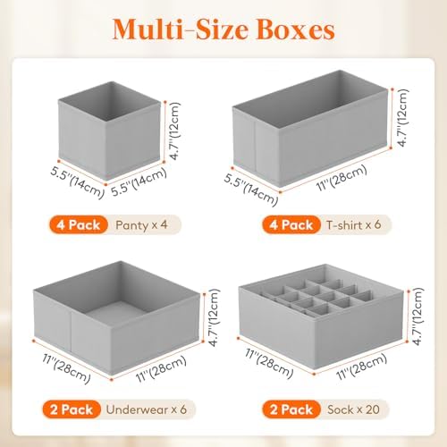 Lifewit Underwear Drawer Organizer for Closet 16 Pack - Image 2