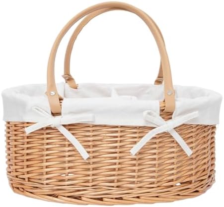 Wicker Diaper Caddy basket,Woven Baby Organizer for Nursery by QingtuHome