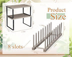 4 Pcs Kitchen Organizer Accessories Set for Cabinet, Gray, 11.8 x 7.9'' - Image 2