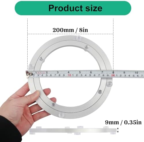 3 Pack 8 Inch Aluminium Alloy Turntable Bearing, Heavy Duty Swivel Turntable Lazy Susan for Round Dining Table, 8" Smooth Swivel Turntables for Lazy Susan Dining Table?Silver - Image 2