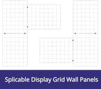 WELLCO Grid Wall Panels, 15.7"x 11.8" Grid Wall for Any Retail Display, Portable and Assembled Wall Grid with Extra Joining Clips and Hooks, 8 Pack, White - Image 6