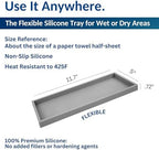 Spacewiser Silicone Countertop & Vanity Bathroom Tray – 2 PC 11.7" - Image 3