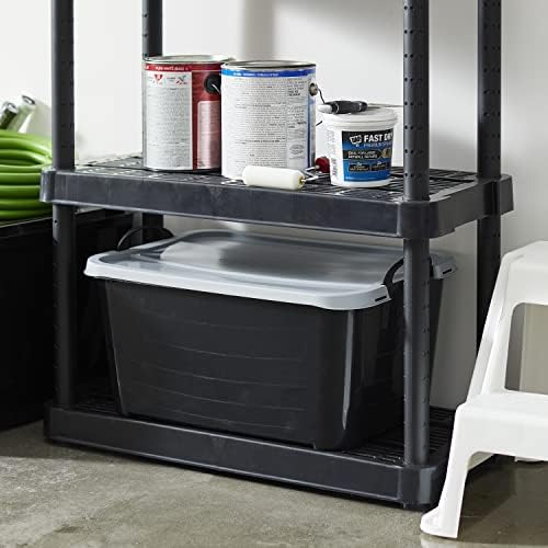 Life Story 18 Pack Heavy Duty Stackable Storage Bin, 55 Qt, Black/Gray - Image 7