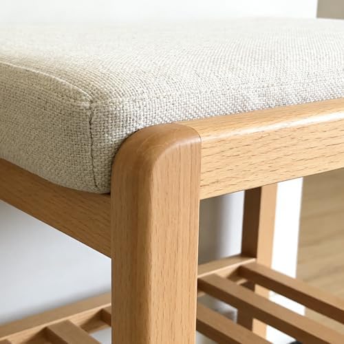 No Assembly Entryway Bench with Shoe Rack - Image 5