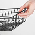 mDesign Wide Wire Storage Basket for Kitchen, Pantry, Cabinet - Pack of 2, Matte Black ? - Image 5