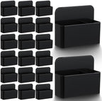 20 Pack Magnetic Dry Erase Marker Holder Bulk Whiteboard Magnetic Marker Holder Pen Pencil Organizer for Classroom Whiteboard Refrigerator Locker Storage (Black) by Unknown