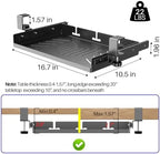 BYMECOST Sliding No Drill Under Desk Laptop Mount, Metal Storage Shelf - Image 2
