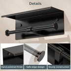 FORIOUS Toilet Paper Holder with Shelf, Commercial Toilet Paper Dispensers - Image 6