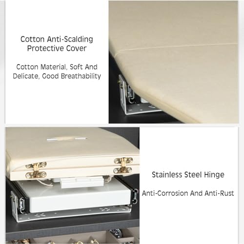 Pull-Out Ironing Board,Free Rotation Retractable Ironing Board,Foldable Hideaway Ironing Board Closet,Simple Installation,for Home Apartment (Color 1-80X30Cm) - Image 3