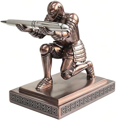 Knight Pen Holder Pen Stand Desk Organizer and Accessories Copper by HDMbigmiHomeDecorations