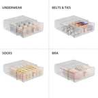 Underwear Drawer Organizer, Stackable Bra Organizer for Closet, 1 Cell Bra Storage, Sock and Underwear Organizer, Closet Organizers and Storage Drawer for Bra, Socks, Tie, Belt, Scarf - Image 5