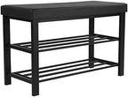 SONGMICS Shoe Bench, 3-Tier Storage Organizer, Foam Padded Seat by SONGMICSbySONGMICSHOME
