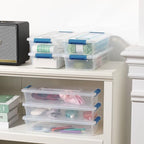 novelinks 4 Quart Clear Plastic Storage Containers with Lids (8 Pack) - Image 7