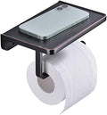 Oil Rubbed Bronze Toilet Paper Holder with Shelf by DIKUROOMS