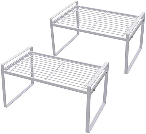 Shantton Cabinet Shelf Organizer, Pantry Shelf Rack, White 13x8.3x7.3 by Shantton