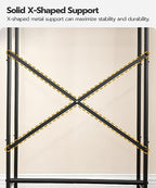 HOOBRO Over the Toilet Storage, 3-Tier Over Toilet Bathroom Organizer, Freestanding Above Toilet Shelf with Adjustable Feet, Space Saving, Easy Assembly, Greige and Black BG63TS01 - Image 6