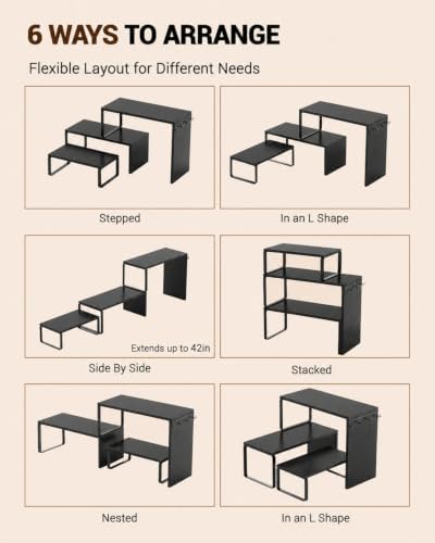 Kitchen Countertop Organizer, Counter Shelf for Corners Coffee Bars Pantry - Image 3