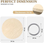 Koville 16'' Beige Marble Lazy Susan Travertine Turntable for Kitchen Dinning, Marble Lazy Susans Organizer for Cabinet, Serving Rotation Spinning Tabletop Organizer Swiveling, Spice Rack Storage - Image 2