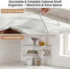 Kitchen Cabinet Organizer Shelf, 2-Pack Clear Stackable Shelf Risers - Image 4