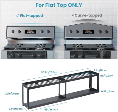 OTraki 2 Tier Strong Magnetic Oven Shelf 30 Inch Length Spice Rack - Image 4