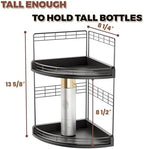 Bathroom Countertop Corner Organizer for Small Spaces, 2-Tier Counter Shelf - Image 2
