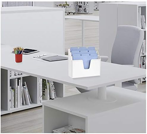 Acrimet Horizontal Triple File Folder Organizer Sorter, Letter Size, White - Image 6