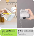 Food Storage Containers with Lids,2.9Qt 2Pcs Airtight Pop Food Storage Containers, BPA-Free Stackable Kitchen Pantry Organizers and Storage, One Button Opening Flour and Sugar Container Sets - Image 3