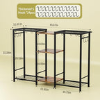 Pot Rack —Expandable Pot and Pan Organizer Rack, Freestanding Kitchen Pot and Pan Rack Storage Stand, Vertical Pan & Lid Hanging, Rustic Wood Top for Kitchen Storage & Organization - Image 4