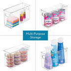 iDesign Slim Clear Plastic Storage Bin, Tall Narrow, 2-Pack - Image 5