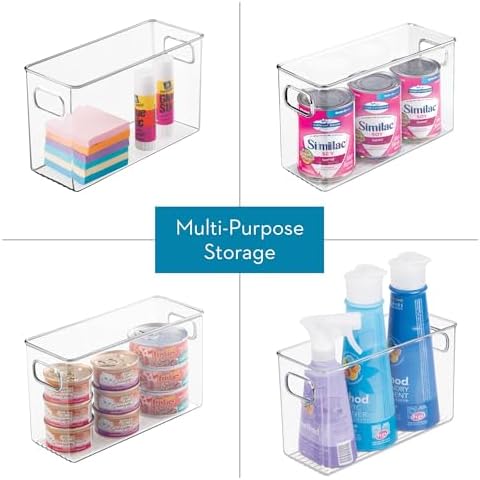 iDesign Slim Clear Plastic Storage Bin, Tall Narrow, 2-Pack - Image 5